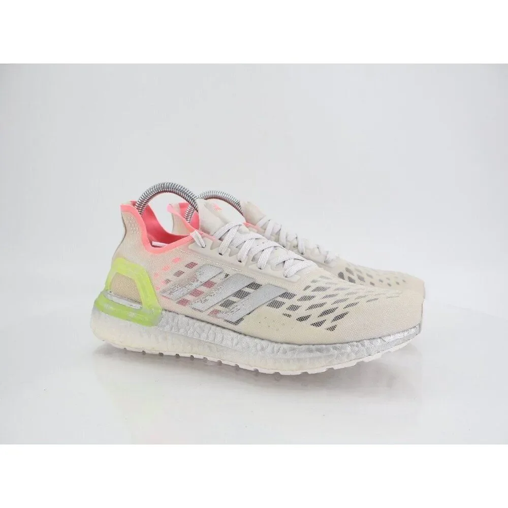 Adidas Ultraboost PB Running Shoes Women 7.5 Grey Silver White Continental Sole